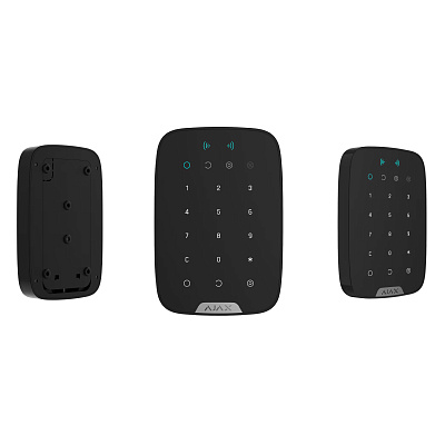 картинка Ajax KeyPad Plus черный Беспроводная клавиатура с поддержкой защищенных бесконтактных карт и брелоков от компании Intant